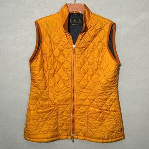 Barbour Quilted Vest Women's 14 Preppy Old Money Quiet Luxury Equestrian Zip